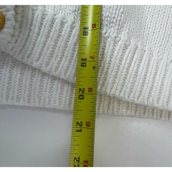 RARE Vintage 90s Embroidered Floral Cropped V neck Cardigan Small Jennifer Reed - Picture 9 of 13